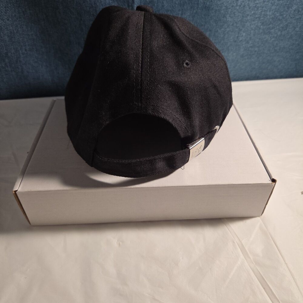 Black Rhinestone Trim Baseball Cap Peng Yuan - Picture 9 of 16